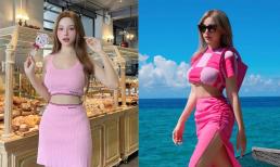 Huyền Baby 33 tuổi vẫn nghiện màu hồng, diện bộ nào cũng cực đẹp mà không sến