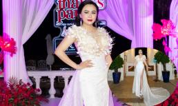 Hoa hậu Lý Kim Ngân diện dạ hội đuôi dài 3 mét thu hút ánh nhìn