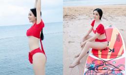 Hoa hậu Giáng My khoe nhan sắc yêu kiều cùng vóc dáng chuẩn chỉnh khi diện bikini 2 mảnh