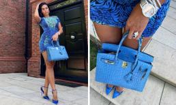 Set đồ xanh tiền tỷ giúp bạn gái 'Lọ Lem' của Cristiano Ronaldo khoe trọn sắc vóc cuốn hút sau sinh 