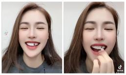 Quế Vân khiến dân tình 'choáng' khi tự gỡ răng sứ rồi gắn lại trong tích tắc