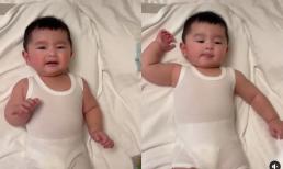 Xa mẹ lâu ngày, con trai Chi Bảo nhõng nhẽo đòi bế, còn thốt lên 2 chữ làm Lý Thùy Chang 'rụng tim'