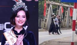 Về thăm quê hương, Nông Thúy Hằng bị 'bơ đẹp', còn mắc phải lỗi cơ bản khi diện áo dài