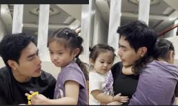 Xót xa cảnh con gái Lê Dương Bảo Lâm mếu máo, ôm chặt không cho ba đi làm khi anh phải xa nhà quá lâu