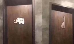 'Con voi và con hươu cao cổ' trên cửa nhà vệ sinh là nhà vệ sinh nam hay nữ?