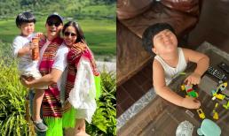 Vợ Hoàng Bách kể về độ nghịch của con trai út, bẻ cả chuối trong siêu thị rồi ngồi một góc ăn