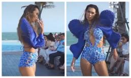Giữa ồn ào ăn mặc phản cảm, Hà Anh bị đào lại clip catwalk như tấu hài vì nhí nhảnh thái quá 