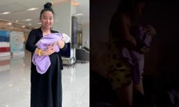 Một mình chăm con giữa đêm khuya vất vả, bà xã Lê Dương Bảo Lâm bất ngờ khuyên hội chị em đừng vội làm điều này