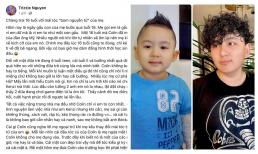 Vợ cũ Bằng Kiều tiết lộ nhiều điều thú vị về cậu con trai có mái tóc 'bom nguyên tử' và lí do không muốn con làm nghệ thuật