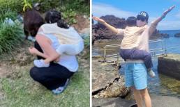 Không còn nhận ra 'Nữ hoàng nước mắt' và 'Nữ thần thanh xuân' xứ Hàn: Người đầu bú tóc rối, người xuề xòa đến lạ vì... con thơ