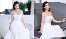 Huyền Lizzie 'gây mê' với đầm trắng corset, xinh đẹp ngất ngây khi đi sự kiện