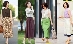 Đây là những bộ váy đẹp nhất của phụ nữ trung niên: 'váy dài quá đầu gối + 4 loại áo nhỏ'! Thời trang, gọn dáng và trẻ trung hơn