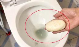 Bỏ một miếng xà phòng vào bồn cầu thực sự rất mạnh mẽ, nó giải quyết được những rắc rối của nhiều gia đình