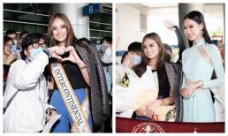 Á hậu Bảo Ngọc diện áo dài nền nã đón đương kim Miss Intercontinental, nhan sắc liệu có bị dìm?