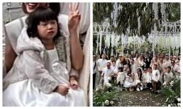 Con gái JustaTee 'phá bĩnh' bức ảnh cưới toàn sao bằng biểu cảm vừa mếu vừa nhắm mắt bất lực