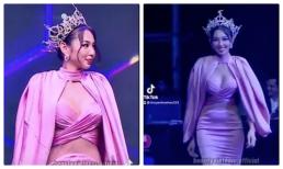 Thùy Tiên bị dìm hàng tả tơi bởi chiếc đầm thảm họa nhất từ ngày đăng quang Hoa hậu
