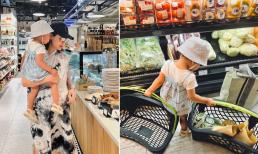 'Phu nhân tập đoàn nghìn tỷ' Phanh Lee đưa con gái đi siêu thị, ái nữ nay đã biết giúp mẹ nhiều việc