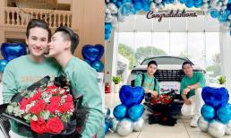 Hà Trí Quang cùng bạn trai đồng giới đi nhận xế hộp mới, 'nửa kia' gửi lời ngọt ngào tới nam diễn viên