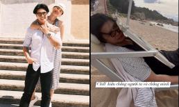 Ngô Thanh Vân cười ngả nghiêng trước cách đi biển 'khác lạ' của ông xã Huy Trần