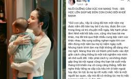 Bảo Thy viết tâm thư nói về quá trình nuôi con, tiết lộ ông xã cùng quý tử là ánh sáng và năng lượng giúp cô vượt qua tiêu cực 