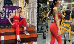 Siêu mẫu Anh Thư check-in phòng tập gym, khoe cận body 'đỉnh của chóp'
