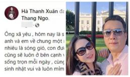 Hà Thanh Xuân chúc sinh nhật chồng đầy mật ngọt, 'Vua cá Koi' đáp lời càng lụi tim