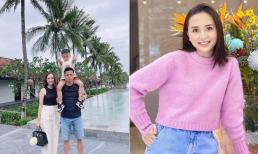 Vợ cầu thủ Văn Quyết ngày càng lên hương nhan sắc, thần thái khó ai bì kịp 