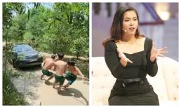 Phương Vy toát mồ hôi khi xe hơi sa lầy nơi hoang vắng, thoát nạn nhờ quý nhân giúp đỡ