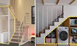 Hiện nay giới trẻ đang ưa chuộng kiểu thiết kế gầm cầu thang này, trong tích tắc có thêm 5m2 chứa đồ, trông thật cao cấp