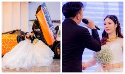 Vợ cựu thành viên HKT đeo vàng nặng trĩu trong hôn lễ, nam ca sĩ đích thân hát tặng bà xã