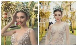 Thùy Tiên lần đầu đội vương miện mới của Miss Grand International 2022, hợp đến khó tin