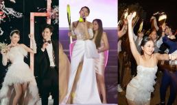 Sao nữ Vbiz mê mẩn váy cưới ngắn: Diệu Nhi cháy hết cỡ, Minh Hằng khôn khéo chọn thiết kế '2 trong 1' 