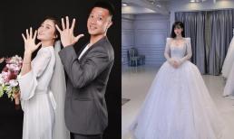 Vị hôn thê đi thử váy cưới, cầu thủ Huy Hùng nhận xét: 'Em xứng đáng có được anh'