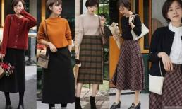 Đừng mặc áo len với quần tây vào mùa thu! Mặc váy len đúng điệu thế này vừa thời trang lại thanh lịch