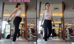 Bụng bầu khệ nệ, Á hậu Diễm Trang vẫn tập gym thoăn thoắt
