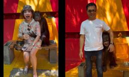 Vân Hugo bị khỉ đụng chạm phần nhạy cảm khi đi du lịch Thái Lan