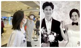 Anh Tú - Diệu Nhi xuất hiện tại sân bay Nội Bài, sẵn sàng cho tiệc cưới siêu hot tại Hà Nội