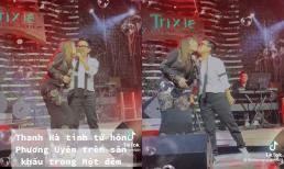 Thanh Hà - Phương Uyên biểu diễn tình tứ trên sân khấu: Hết nhìn nhau đắm đuối lại hôn má cực ngọt