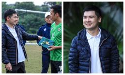 Cận ngày cưới, chồng Đỗ Mỹ Linh xuất hiện ở sân bóng và ghi điểm với hành động này