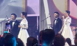 Khoe giọng hát trong lễ cưới, Đỗ Mỹ Linh cùng chồng thiếu gia được dân mạng khen ngợi hết lời