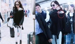 Dương Mịch vô tình bị tụt áo ở sân bay, hành động sau đó chứng minh bản lĩnh của ngôi sao hàng đầu Cbiz