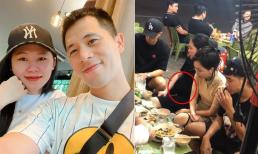 Bà xã trung vệ Trần Đình Trọng lộ bụng bầu lùm lùm khi đi ăn cùng vợ chồng Hà Đức Chinh?