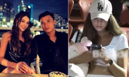 Vợ Tây của thủ môn Bùi Tiến Dũng bị quay lén khi ra sân cổ vũ chồng