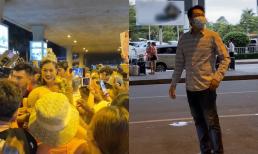 Thiên Ân được fans vây kín tại sân bay, hình ảnh bố nàng Hậu lặng thầm đứng đợi con gái gây xúc động 