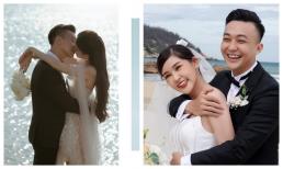 Lê Âu Ngân Anh tung ảnh cưới lãng mạn như phim Hàn, còn khóa môi ông xã điển trai cực ngọt