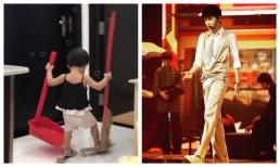 Jack xuất hiện với diện mạo mới, Thiên An khoe cảnh con gái điệu đà mang guốc và cầm chổi cực hài