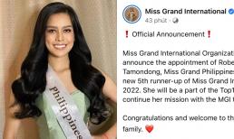 Miss Grand Philippines - Roberta Tamondong chính thức trở thành Á hậu 5 Miss Grand International 2022 
