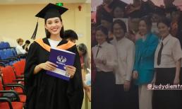 Tiểu Vy ăn diện đơn giản dự lễ tốt nghiệp, Diễm Trang bụng khệ nệ đến chúc mừng