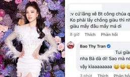 Bị anti-fan mỉa mai giàu có nhờ ông xã, Bảo Thy đáp trả thẳng mặt