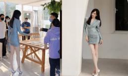 Đường Yên gây sốt với 'đôi chân cực phẩm' qua loạt ảnh chụp lén không chỉnh sửa